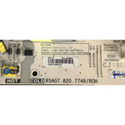 KIT DE TARJETAS PARA SMART TV HISENSE / MAIN 226986 / RSAG7.820.7921/ROH / 226986A / FUENTE 222172 / RSAG7.820.7748/ROH / HLL-4360WA / CQC13134095636 / E166702 / T-CON EATDJ6E13 / E88441E13 / E222034 / 17082201 / PANEL HD500S1U01\S0\GM\ROH / MODELO 50H6E - Imagen 4